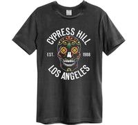 Amplified - T-shirt "Floral Skull" pour homme/femme unie GD117 (XS) (Anthracite)