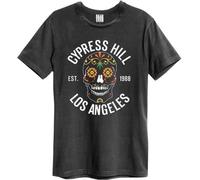Amplified - T-shirt "Floral Skull" pour homme/femme unie GD1355 (XXL) (Charbon de bois)