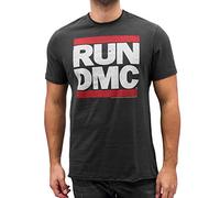 Amplified - T-shirt Homme RUN DMC LOGO MENS CREW TEE - Gris (Charcoal) - Small