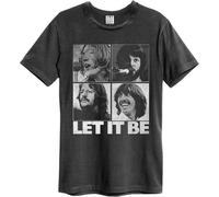 Amplified - T-shirt "Let It Be" pour homme/femme unie GD1454 (M) (Charbon de bois)