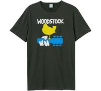 Amplified - T-shirt "Peace and Love" pour homme/femme unie GD1583 (XL) (Charbon de bois)