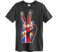 Amplified - T-shirt "Union Jack Hand" pour homme/femme unie GD1354 (XXL) (Charbon de bois)