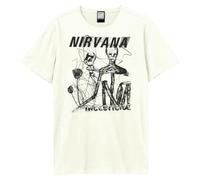 Amplified T-shirt unisexe adulte photocopie incesticide nirvana, blanc, Taille M