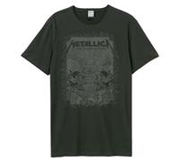 Amplified T-shirt unisexe adulte The Black Album Metallica (XL) (Anthracite), charbon, 95