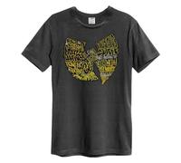 Amplified T-shirt unisexe pour adulte avec logo du clan Wu-Tang, charbon, Taille M