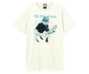 Amplified T-shirt unisexe pour adulte Ed Sheeran Doodle, Vintage - blanc, XS
