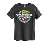 Amplified - T-shirt World Tour 78 pour homme/femme unisexe, Charbon de bois., S