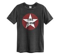 Amplified The Clash-Star Logo T-Shirt pour Homme, Gris (Anthracite), L