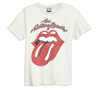 Amplified T-shirt unisexe The Rolling Stones Vintage Tongue blanc Taille XL