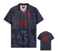 Amplified Unisex Adult Black Ice AC/DC Jersey M Black/Red/Dark Blue