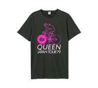 Amplified Unisex Adult Japan Tour 79 Queen T-Shirt XL Charcoal/Pink/White