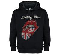 Amplified Unisex Adult UK Tongue The Rolling Stones Hoodie L Black