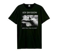 Amplified Unisex Band T-Shirt - Joy Division - Love Will Tear Us Apart, Gris Foncé, XL