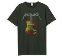 Amplified Unisex Band T-Shirt - Metallica - Frankenstein Guitar, Gris Foncé, M
