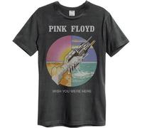 Amplified - "Wish You Were Here" T-shirt pour homme/femme unie GD876 (XS) (Charbon de bois)