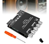 Amplifier Module TPA3116D2, 2.1 Audio Amplifier Board Bluetooth HiFi, Mini Amp Platine DC 12-24V avec entrées Bluetooth et AUX
