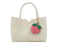 AMPOSSTO Porte-clés Y2K en cuir mignon en forme de fruit avec mini fraise, pêche, cerise, porte-monnaie, ornement à suspendre pour femmes et filles