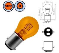 AMPOULE 12V 21/5W BAY15D ORANGE LAMPE FEU STOP ARRIERE VEILLEUSE ERGOT DECALE VOITURE AUTO MOTO SCOOTER PHARE CLIGNOTANT