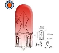 AMPOULE 12V 5W T10 ROUGE WEDGE W2.1x9.5D VOITURE AUTO MOTO FEU ARRIERE STOP LAMPE