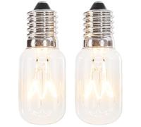 greate. 2x Ampoule Frigo 15W E14 Blanc Chaud - Lampe pour Machine à Coudre, Hotte, Lampe de Sel, Congélateur - Ampoule Refrigerateur 15W, T22, 90 Lumens & 2700K - Ampoule 15W Frigo, lampe Frigo