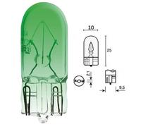 Ampoule 24v 5w T10 W2.1x9.5d Vert W5w Wedge Verre Voiture Camion Clignotant Tableau De Bord Voyant Feu Position