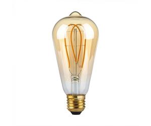 Ampoule 4,8 Watt Vintage Filament LED ampoule blanc chaud verre ambre, douille E27 300 lumens 1800 Kelvin, DxH 6,4x14,3 cm