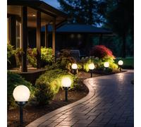 Ampoule à Enficher Lampe Solaire Lampe Sphérique LED Jardin Pointe Blanc 6er Set