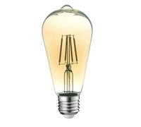 Ampoule à filament LED à intensité variable E27 4 W équivalent à 30 W - Diamètre : 6,4 cm - Hauteur : 13,8 cm - 280 lm - Blanc chaud 2500 K - Ampoule Edison à filament - Lumière d'ambiance vintage