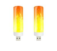 Ampoule À Flamme LED - Lanterne USB En Forme De Feu Rechargeable | Lumière De Flamme Avec Effet Vacillant Naturel | Lanterne LED À Économie D'énergie Pour Cheminée, Salle, Fête, Décoration De Bar Et É