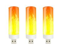 Ampoule À Flamme LED - Lanterne USB En Forme De Feu Rechargeable | Lumière De Flamme Avec Effet Vacillant Naturel | Lanterne LED À Économie D'énergie Pour Cheminée, Salle, Fête, Décoration De Bar Et É