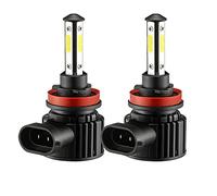 Ampoule à LED 2pcs 10000lm 4 côtés Brillant Grandes Surfaces COB LED Pouce de Voiture de Voiture de Voiture H7 H8 H9 H11 9005 HB3 H10 9006 HB4 LED LED Lampe Automatique 50W (Color : 6500K White, Siz