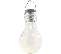 Ampoule à LED décorative aspect craquelé, avec chargement solaire et capteur de luminosité [Lunartec]