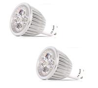 Ampoule à réflecteur LED GU10 avec lentille optique de faisceau de 120°, 6W, CRI>80, Blanc chaud 2800K-3000K, Non Dimmable, 500-520 Lumens Spot 220V 240V aluminium Efficacité Energétique (2 pièces)