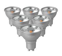 Ampoule à réflecteur LED SINCELIGHT GU10, Double réflecteur(PRO) Anti-éblouissant, 5W, Blanc Naturel (4000K), 300 Lumens équivalent à 30W halogène, Non Dimmable, Paquet de 6