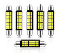 Ampoule C5W LED 41mm, Ampoule Navette LED 12V CANBUS, Lot de 6 Blanc 6000K | LED Voiture Interieur, Ampoule Plafonnier Voiture, Taille 41mm, Aussi en 31, 36 et 39mm, Coffre, Habitacle et Boîte à Gants