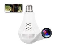 Ampoule Caméra Espion 360° Infrarouge HD Bidirectionnelle WiFi + SD 16Go YONIS