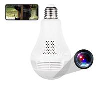 Vidéosurveillance YONIS Ampoule Caméra Espion 360° Infrarouge HD Bidirectionnelle WiFi + SD 32Go