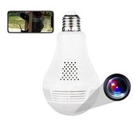 Ampoule Caméra Espion 360° Infrarouge HD Bidirectionnelle WiFi + SD 8Go YONIS G