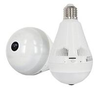 Ampoule Caméra Espion De Surveillance HD 2Mp 360° Wifi Ip E27 Vision Nocturne Ir + SD 128Go YONIS