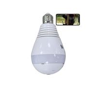 Ampoule Caméra Espion HD 1.3Mp 360° Voix Bidirectionnelle IP Wifi Vision Infrarouge + SD 4Go YONIS