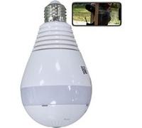 Ampoule Caméra Espion HD 1.3Mp 360° Voix Bidirectionnelle IP Wifi Vision Infrarouge + SD 8Go YONIS