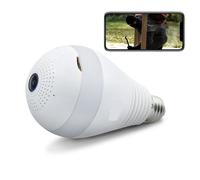 Ampoule Caméra Ip Panoramique À 360 Degrées Connectée Android iOs E27 Wifi + SD 4Go YONIS