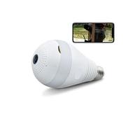 Ampoule Caméra Ip Panoramique A 360 Degrées Connectée Android iOs E27 Wifi + SD 8Go