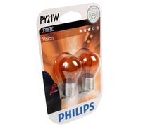 Ampoule Clignotant Philips Vision Py21w 12v - Pack De Deux - Culot Ba15s