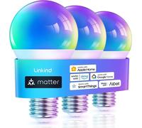 Ampoule Connectée, Ampoule Matter Wifi Intelligente, Multicouleurs Rgb &1800K-6500K, Ampoule Led E27 Dimmable Compatible Avec Alexa Et Google Home, 9W Équivalent 60W, Commande Voca[AMP743420]