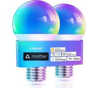 Ampoule Connectée Matter, Ampoule LED E27 Wifi Intelligente, Multicouleurs RGB &1800K-6500K, Dimmable, Compatible avec Alexa et Google Home, 9W équivalent 60W, Commande Vocale, 4 PCS