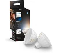 Ampoule connectée - PHILIPS HUE - MR16 - Lumière blanche - Compatible bluetooth - Lot de 2 - Fonctionne avec App et voix
