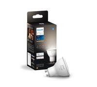 Philips Hue White, Ampoule connectée GU10, lumière Blanche Douce, Compatible Bluetooth, contrôle Vocal avec Alexa, Apple Home et Google Assistant, Blanc