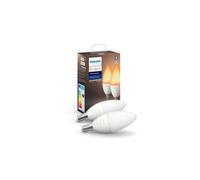 Ampoule connectée Philips Pack x2 Hue White Ambiance E14 Flamme