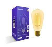 Ampoule Connectée WiFi à Filament E27, SONOFF Ampoule LED 7W Ambre, Ampoule Intelligente Dimmable Compatible avec Amazon Alexa, Google Home, 1800K-5000K 700Lm, Contrôle de Groupe, Aucun Hub Requis